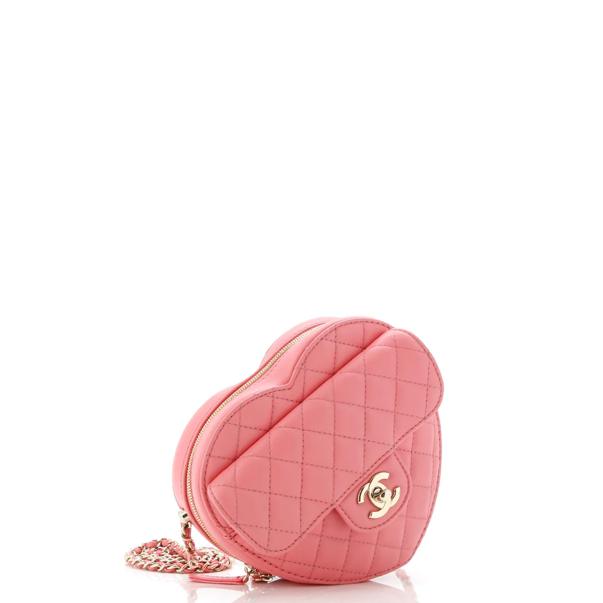 CC in Love Heart Bag Quilted Lambskin - Deep Luxury