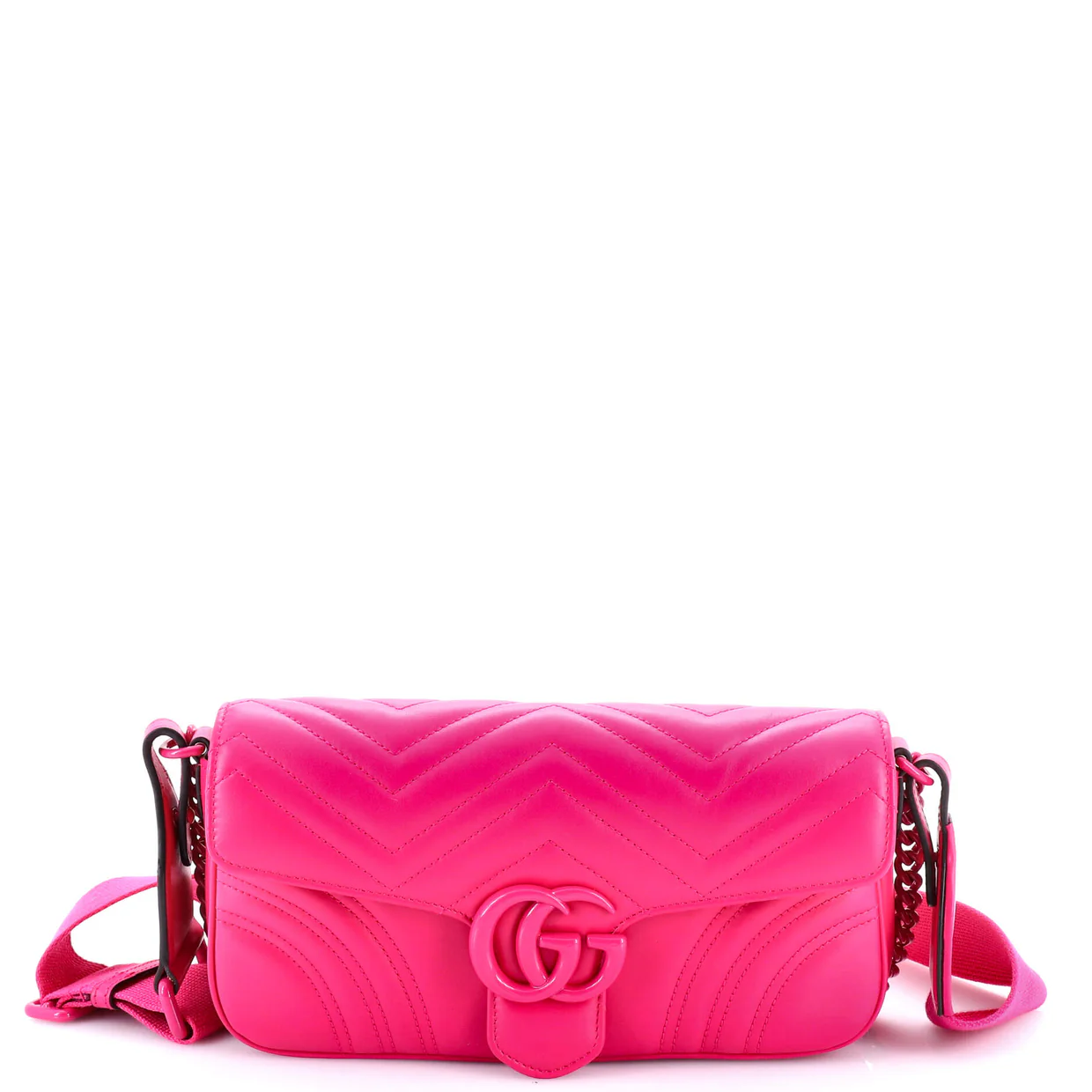 GG Marmont Monochrome Flap Bag Matelasse Leather Medium - Deep Luxury