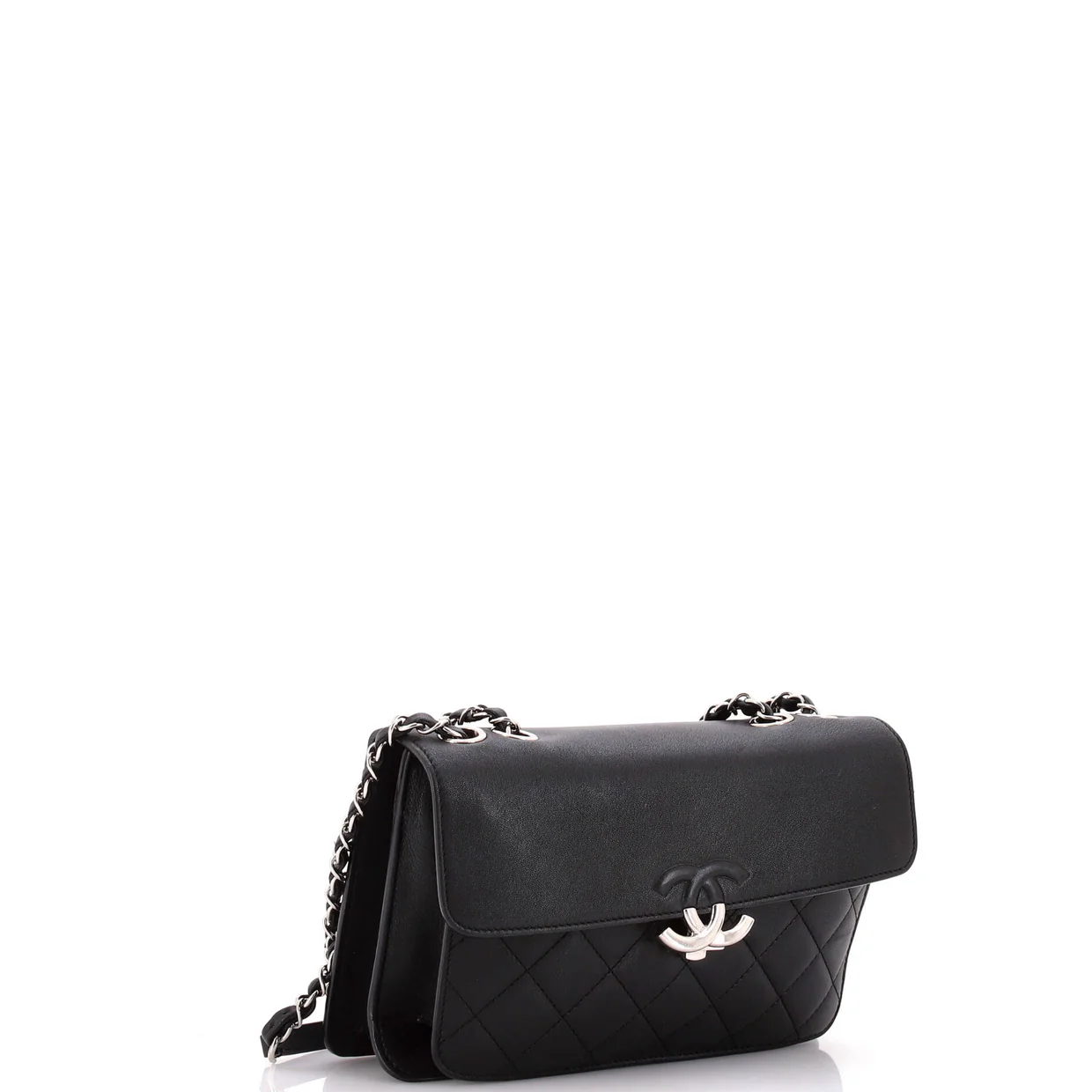 CC Box Flap Bag Quilted Calfskin Small - Deep Luxury