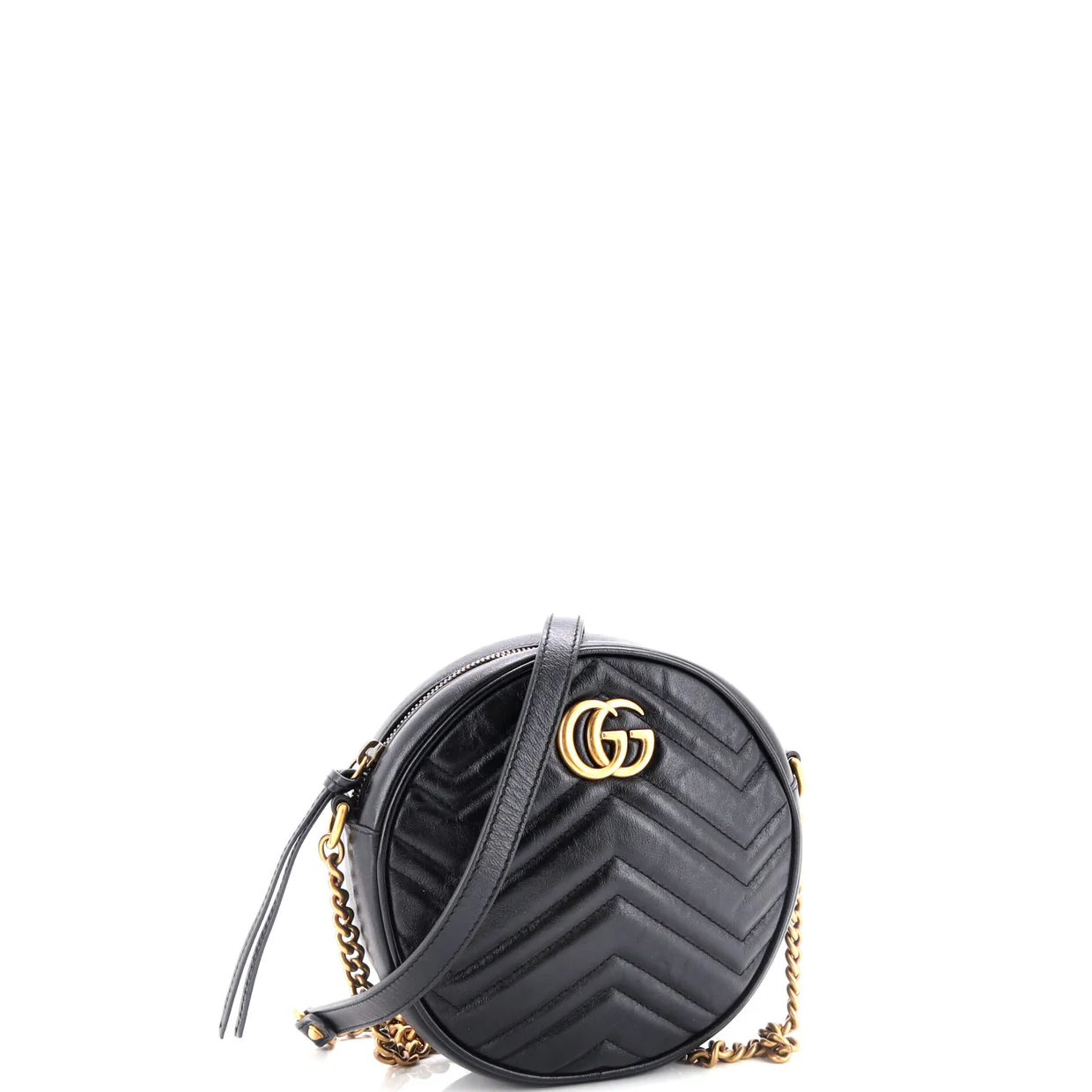 GG Marmont Round Shoulder Bag Matelasse Leather Mini - Deep Luxury