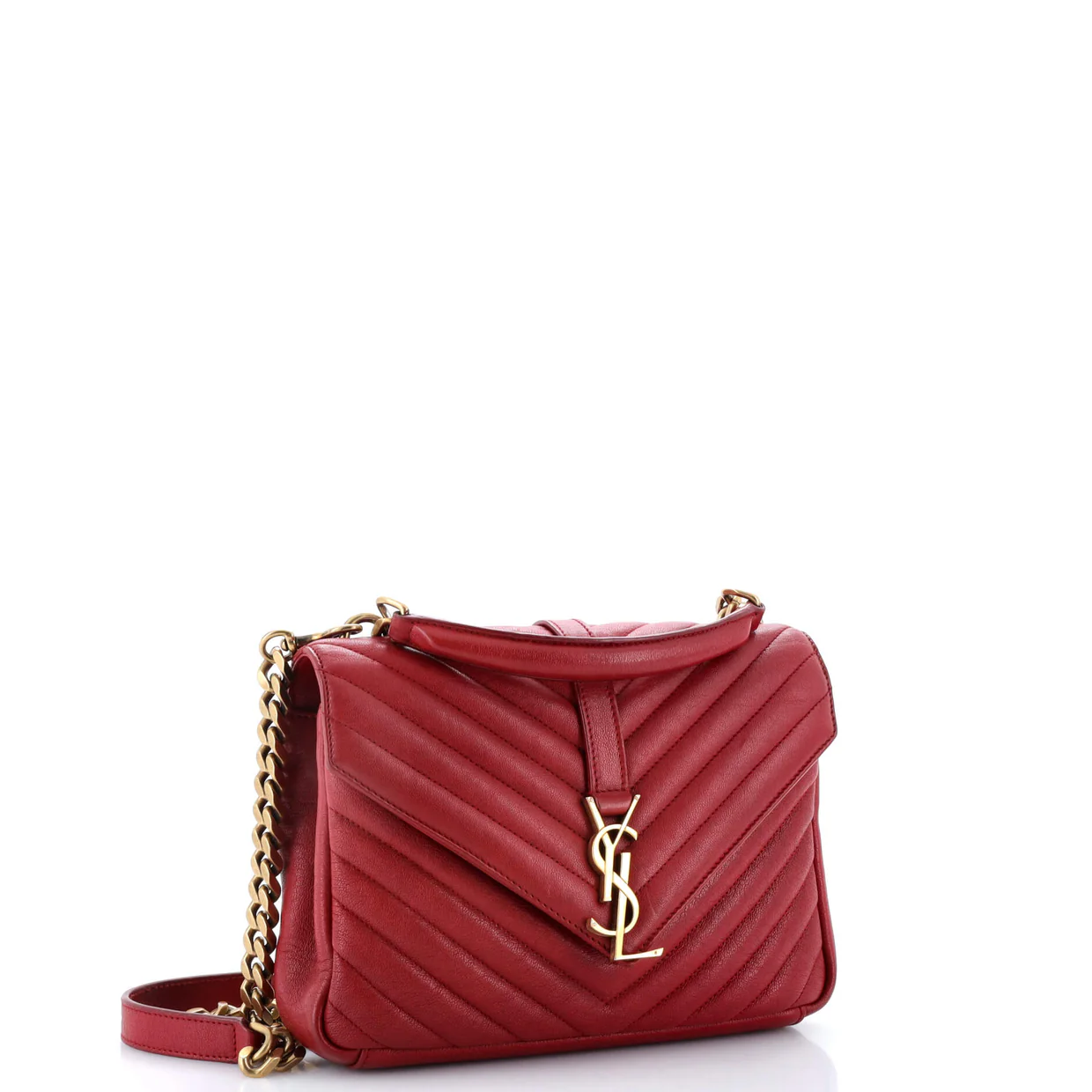 Classic Monogram Envelope Satchel Matelasse Chevron Leather Small - Deep Luxury