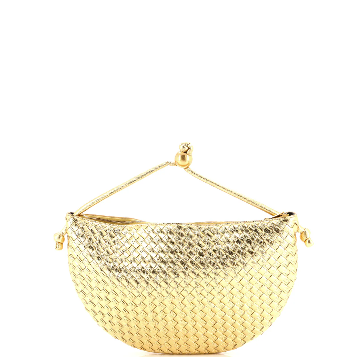 Turn Pouch Intrecciato Metallic Nappa Medium - Deep Luxury