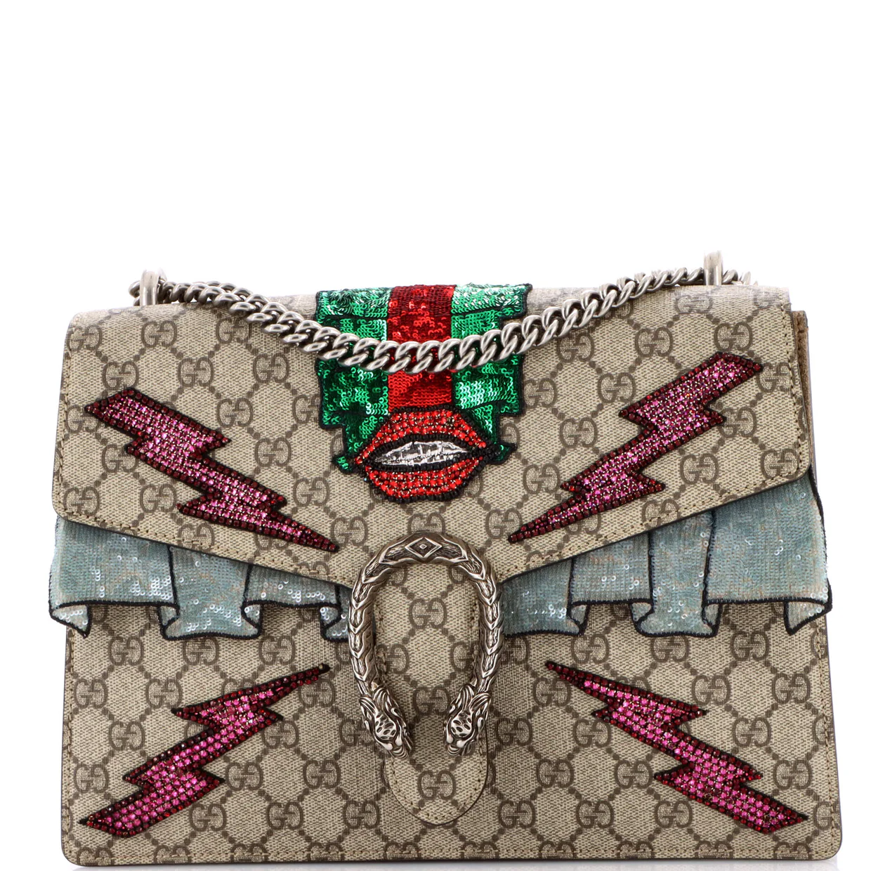 Dionysus Bag Embellished GG Coated Canvas Medium - Deep Luxury