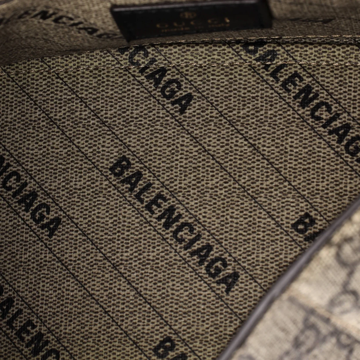 x Balenciaga The Hacker Project Hourglass Top Handle Bag GG Coated Canvas Small - Deep Luxury
