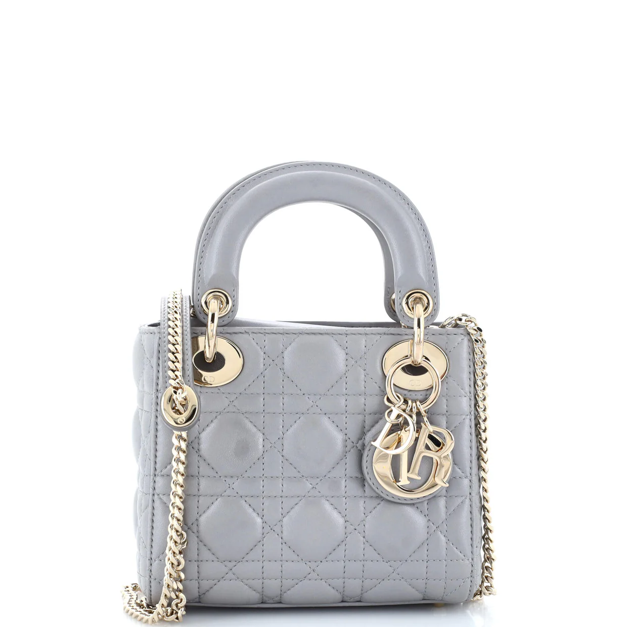 Lady Dior Chain Bag Cannage Quilt Lambskin Mini - Deep Luxury