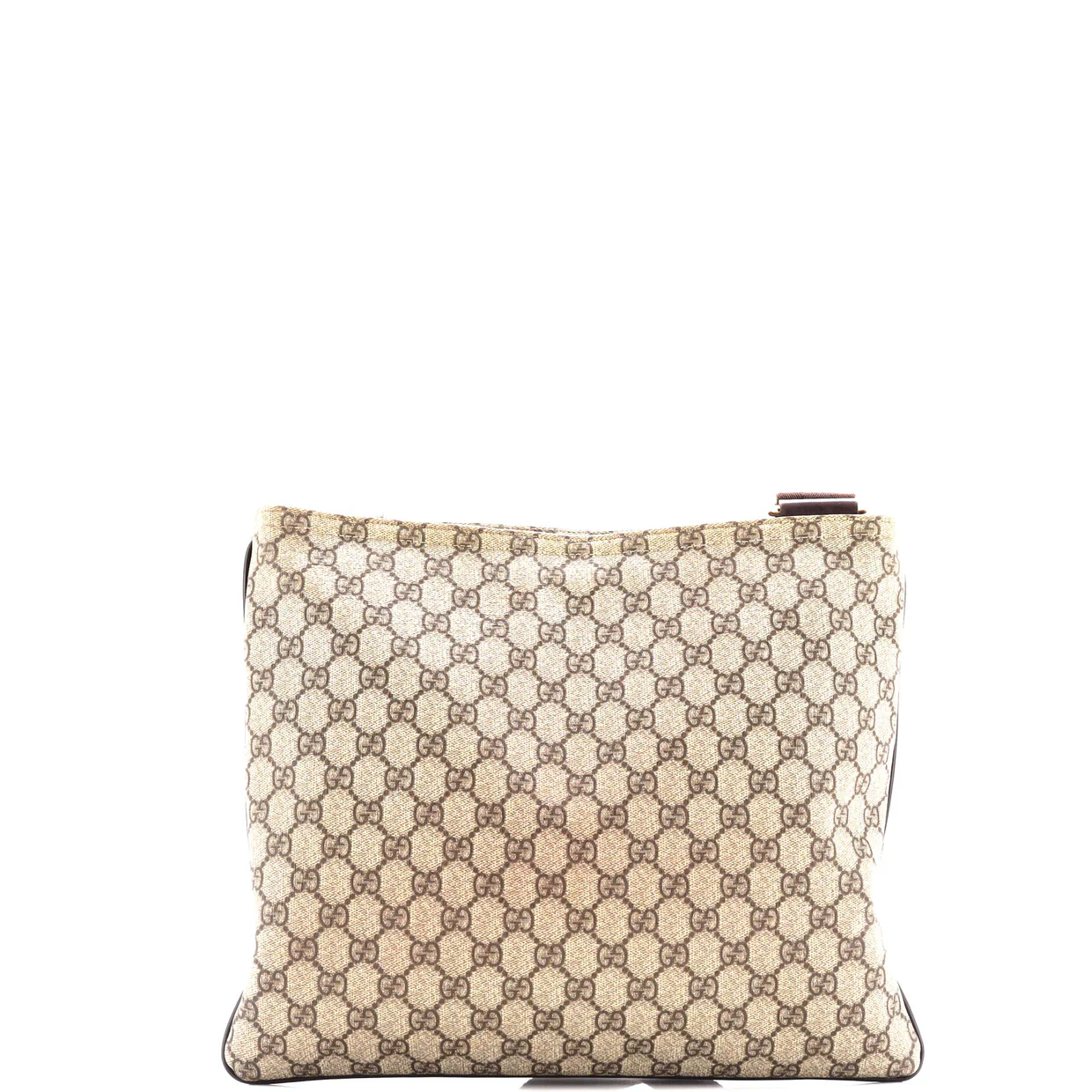 Zip Top Messenger Bag GG Coated Canvas Large - Deep Luxury