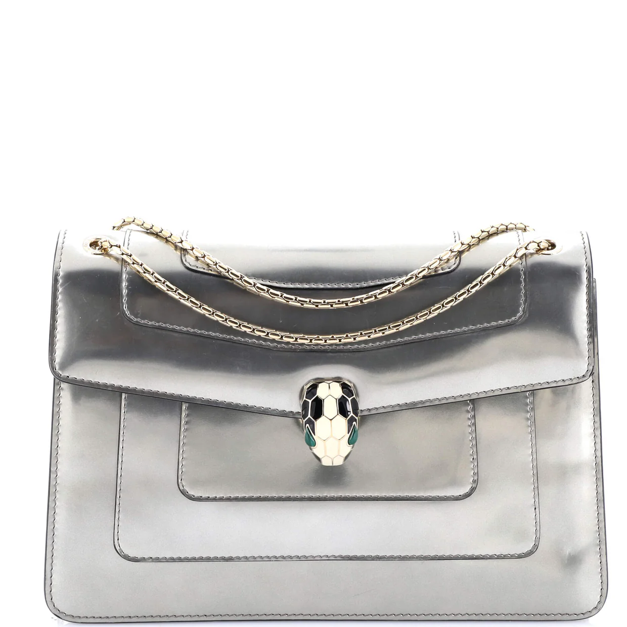 Serpenti Forever Shoulder Bag Patent Medium - Deep Luxury