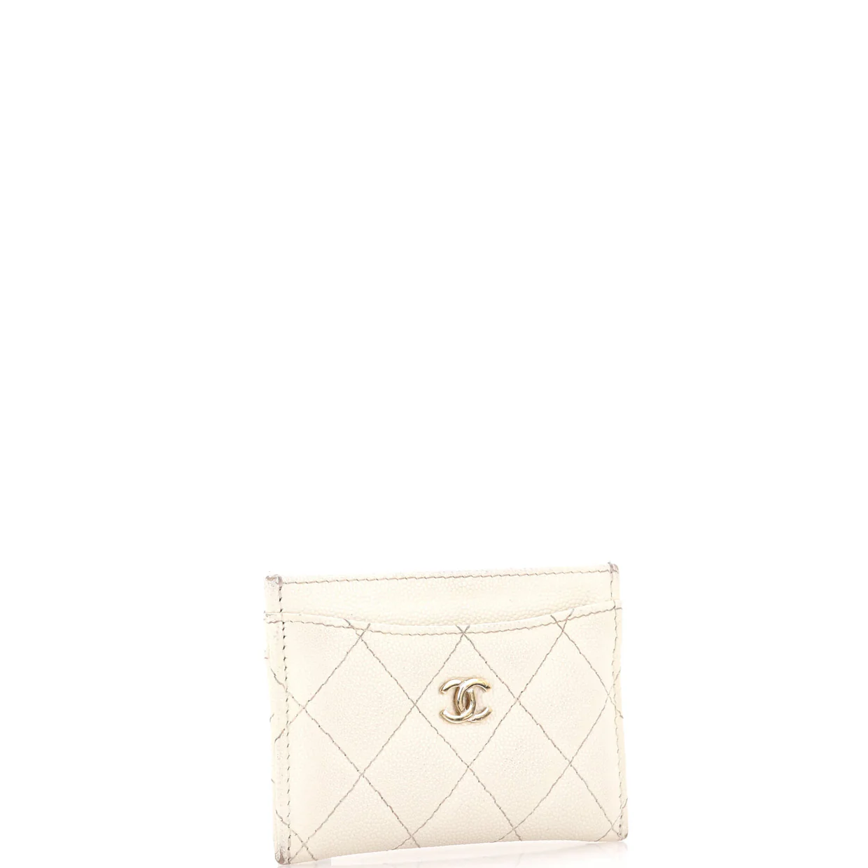 Classic Card Holder Quilted Caviar - Deep Luxury