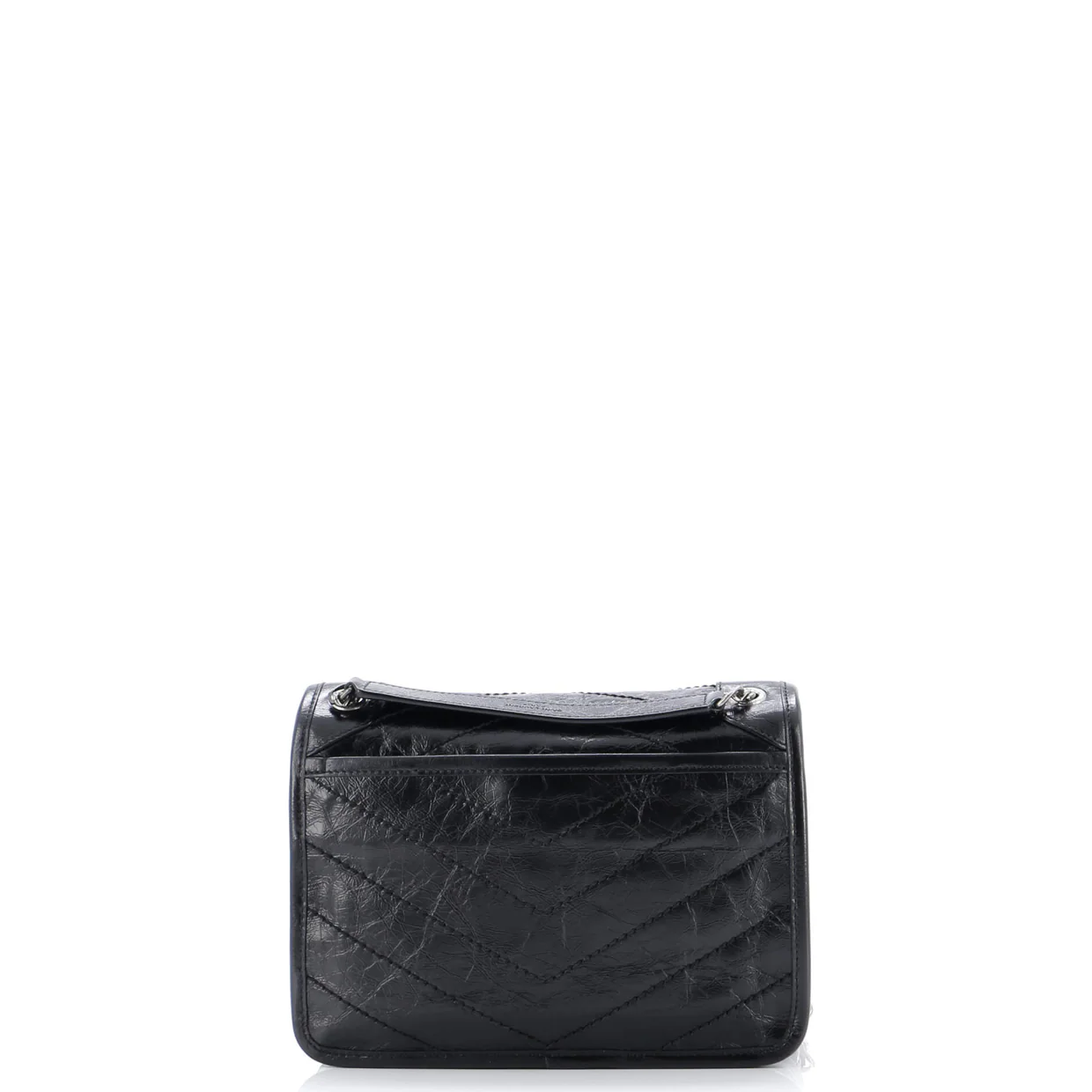 Niki Chain Flap Bag Matelasse Chevron Leather Baby - Deep Luxury