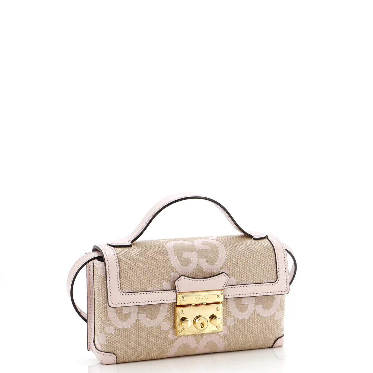 Padlock Top Handle Bag Jumbo GG Canvas Mini - Deep Luxury