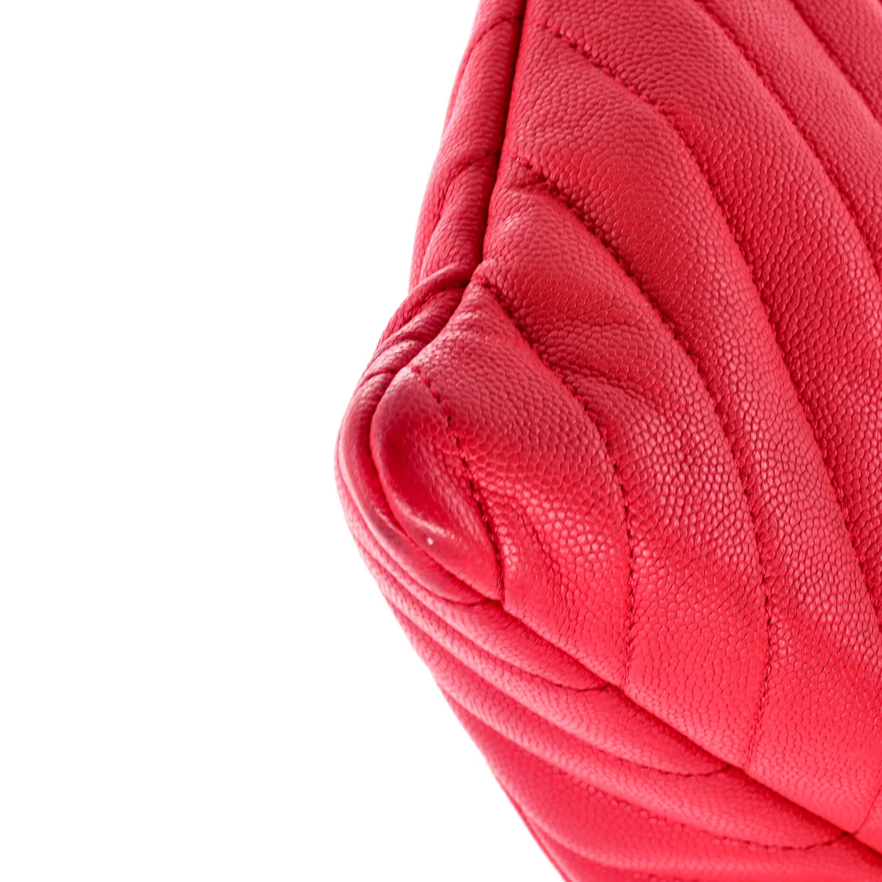 Paris-Athens O Case Clutch Chevron Caviar Medium - Deep Luxury