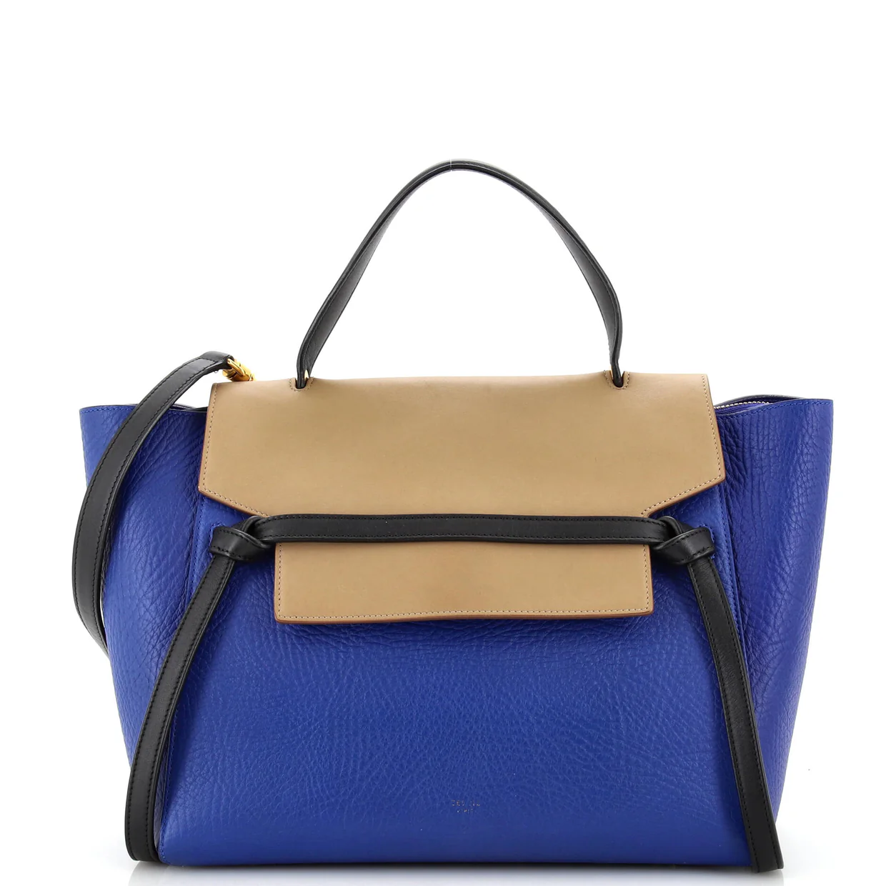 Bicolor Belt Bag Leather Mini - Deep Luxury