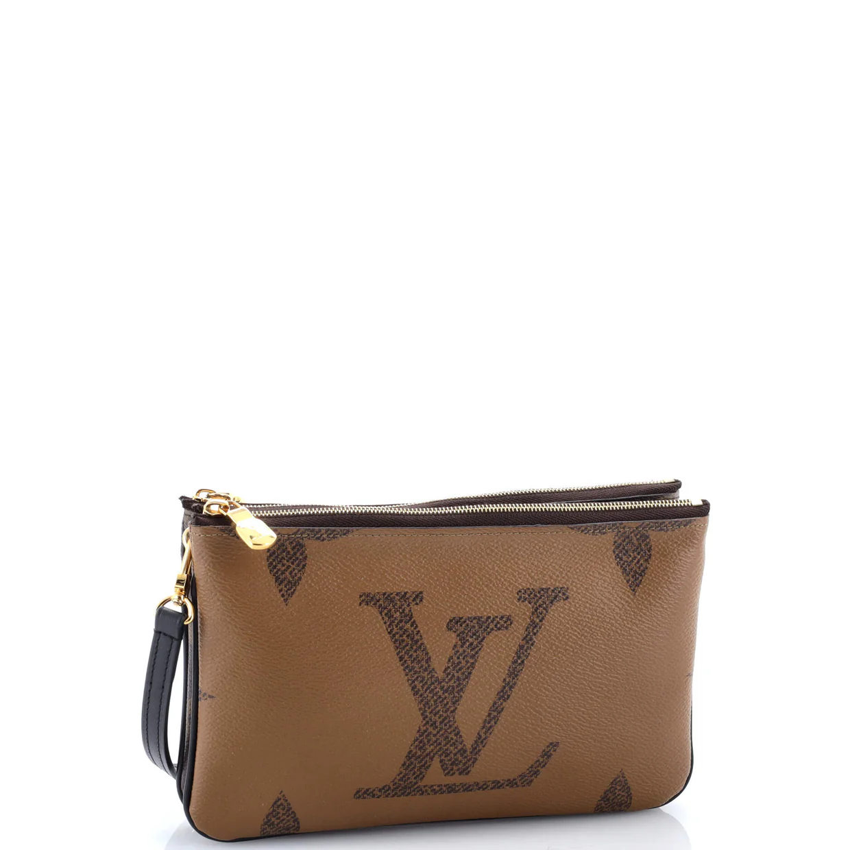 Double Zip Pochette Reverse Monogram Giant - Deep Luxury