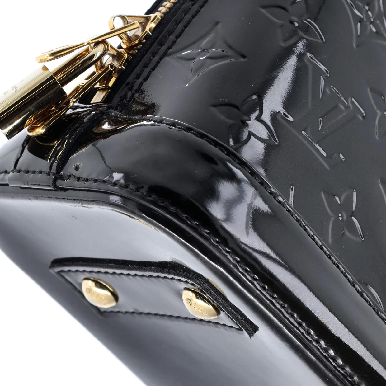 Alma Handbag Monogram Vernis BB - Deep Luxury