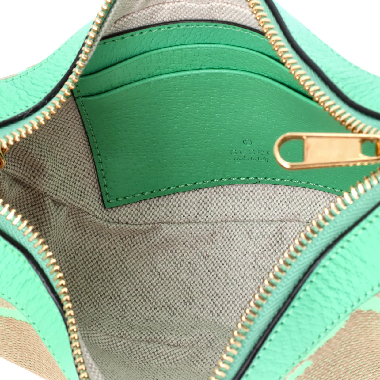 Ophidia Zip Hobo Jumbo GG Canvas with Leather Mini - Deep Luxury