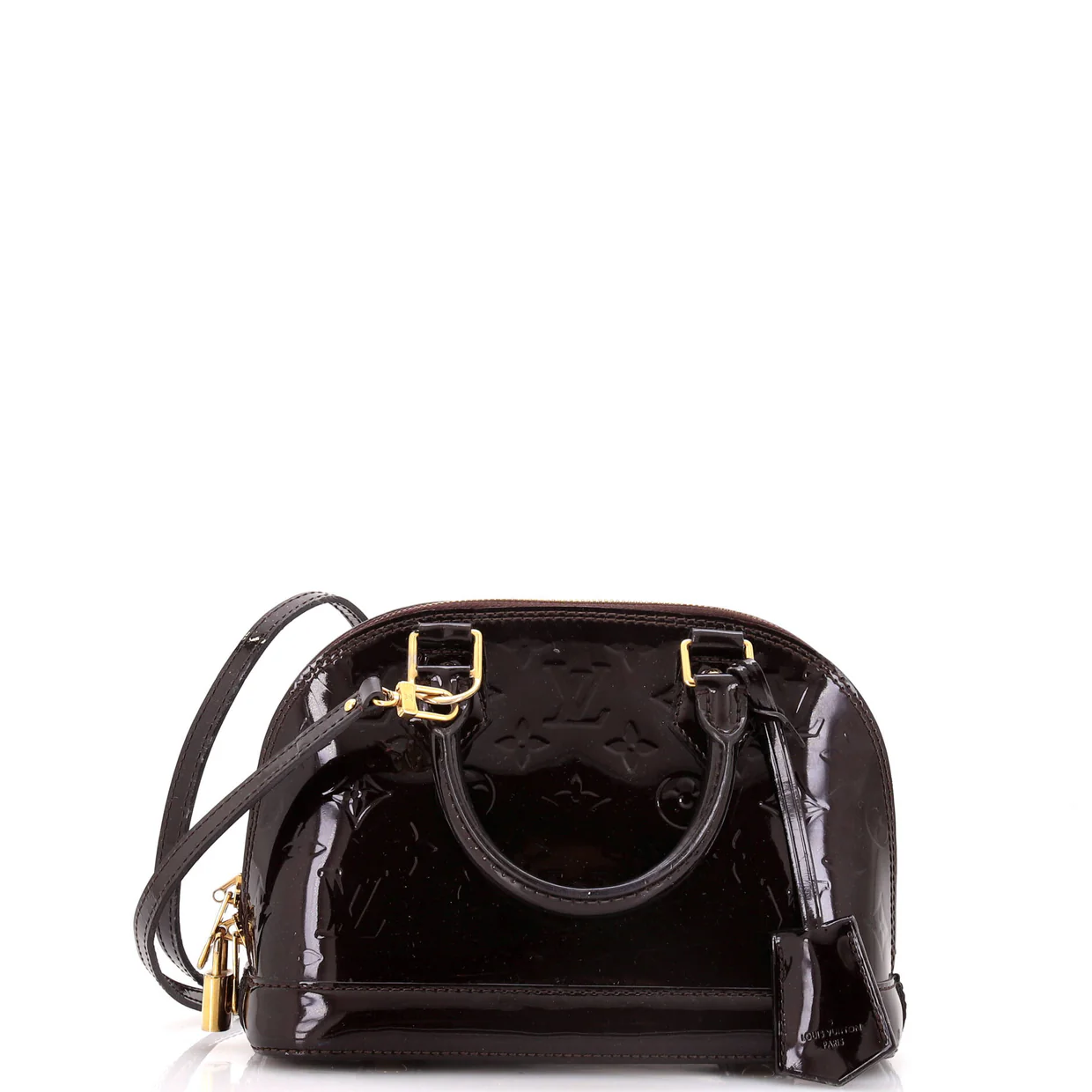 Alma Handbag Monogram Vernis BB - Deep Luxury