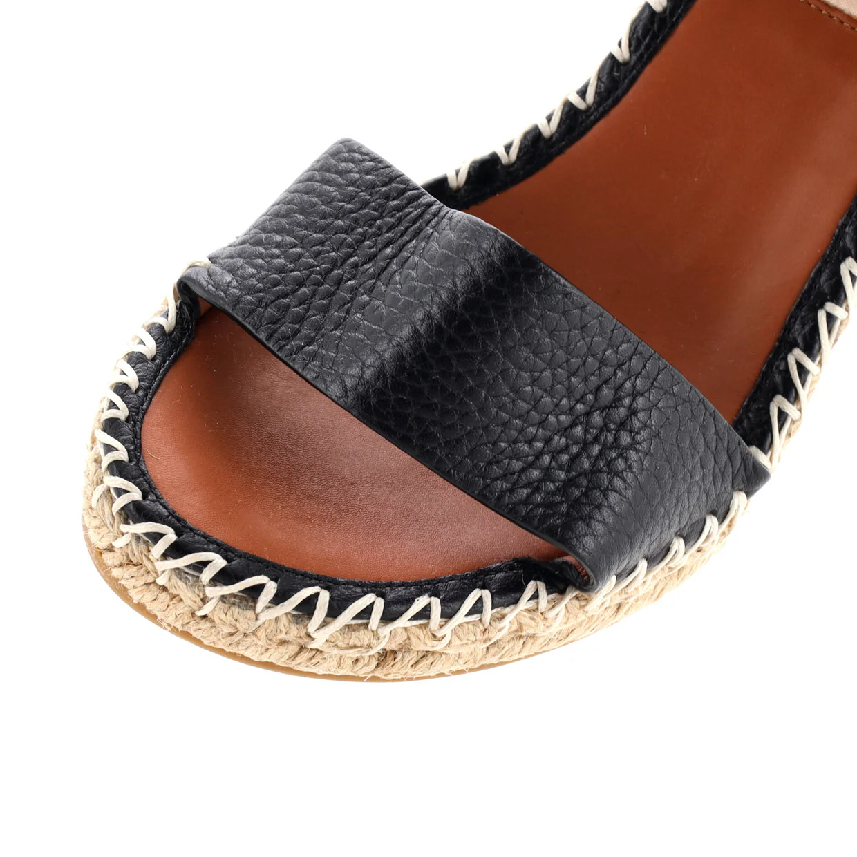 Women's Rockstud Wedge Espadrille Sandals Leather - Deep Luxury