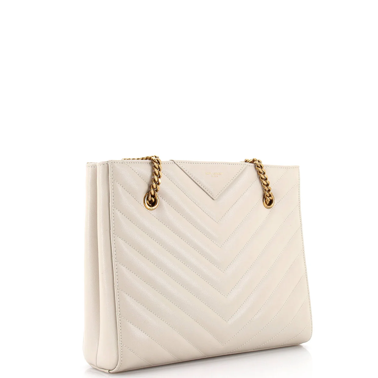 Tribeca Shopping Tote Matelasse Chevron Leather Small - Deep Luxury