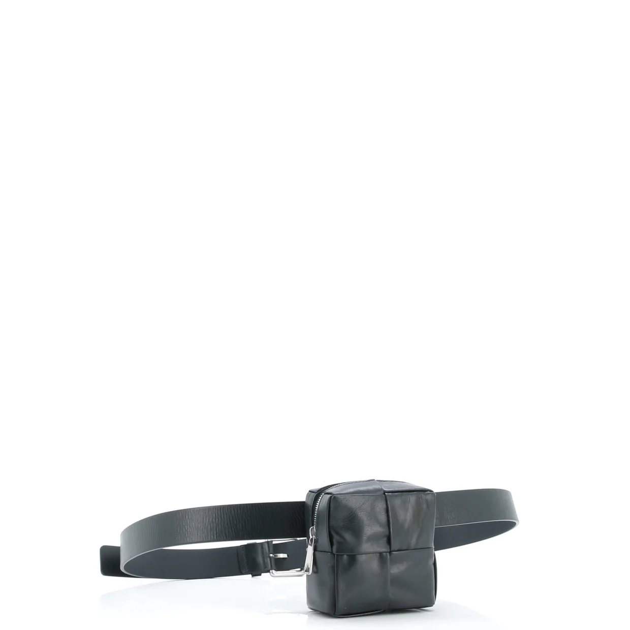 Cassette Stretch Pouch Belt Bag Maxi Intrecciato Leather - Deep Luxury