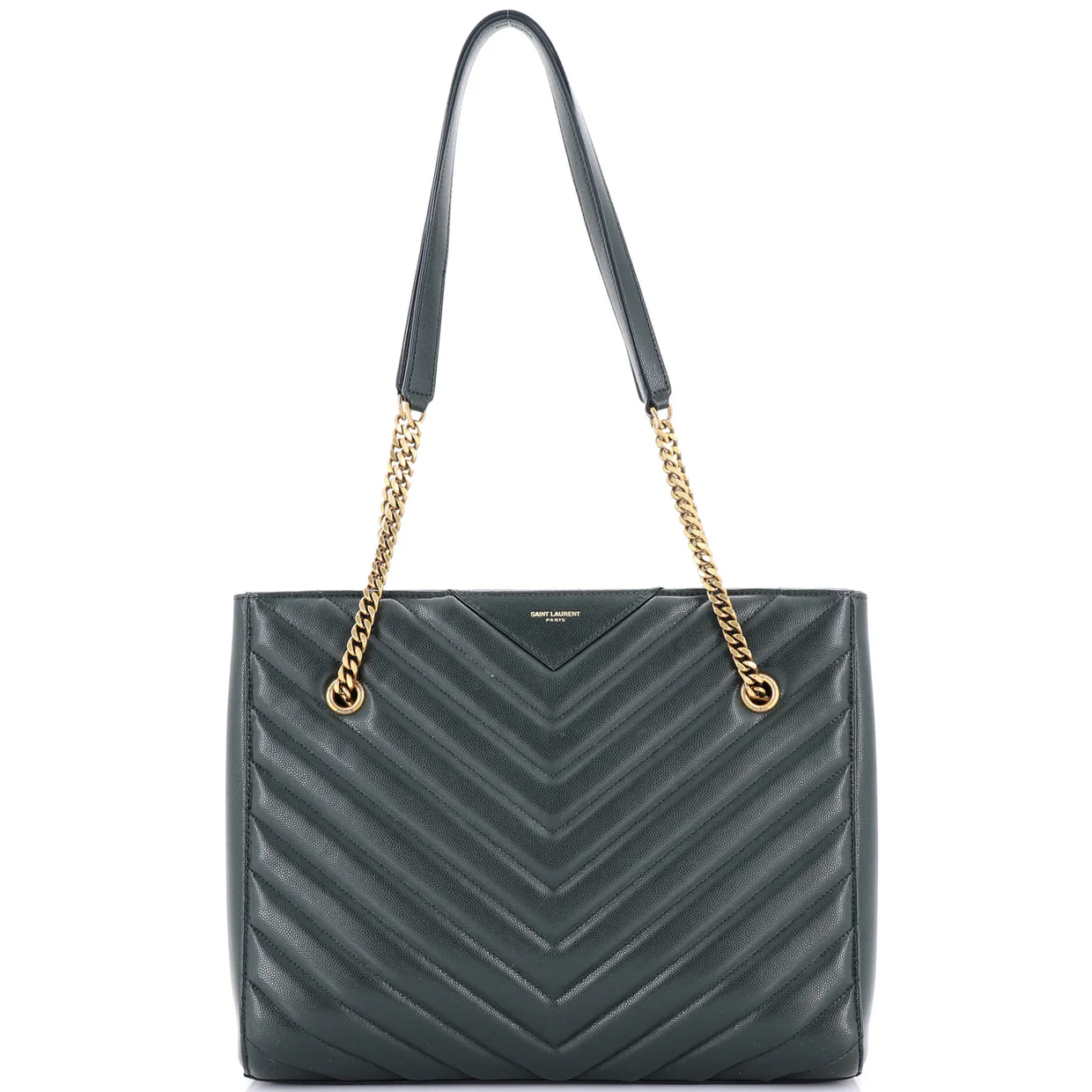 Tribeca Shopping Tote Matelasse Chevron Leather Medium - Deep Luxury