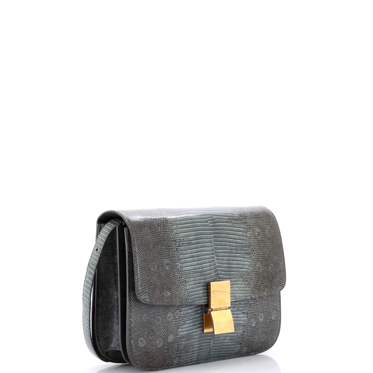 Classic Box Bag Lizard Medium - Deep Luxury