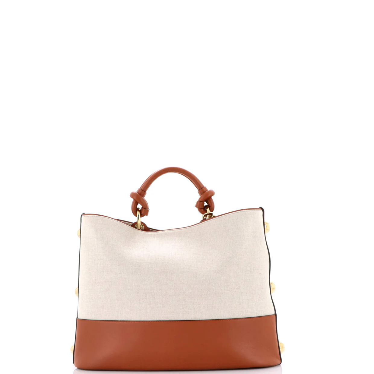 Glam Tote Bag Canvas and Leather - Deep Luxury