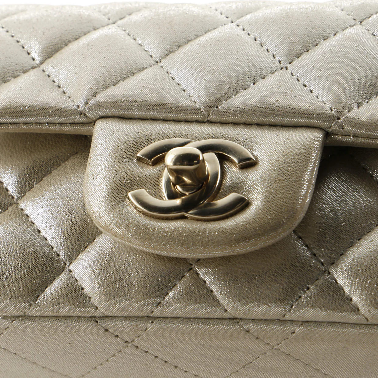Crystal Dice Classic Single Flap Bag Quilted Iridescent Calfskin Extra Mini - Deep Luxury