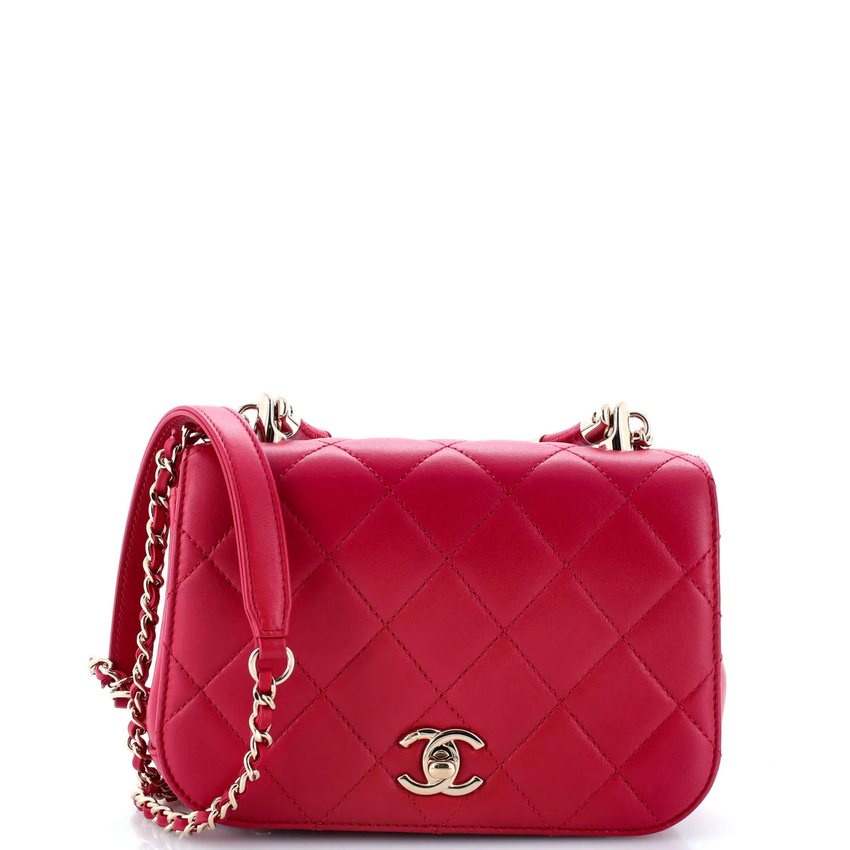 Carry Chic Flap Bag Quilted Lambskin Mini - Deep Luxury