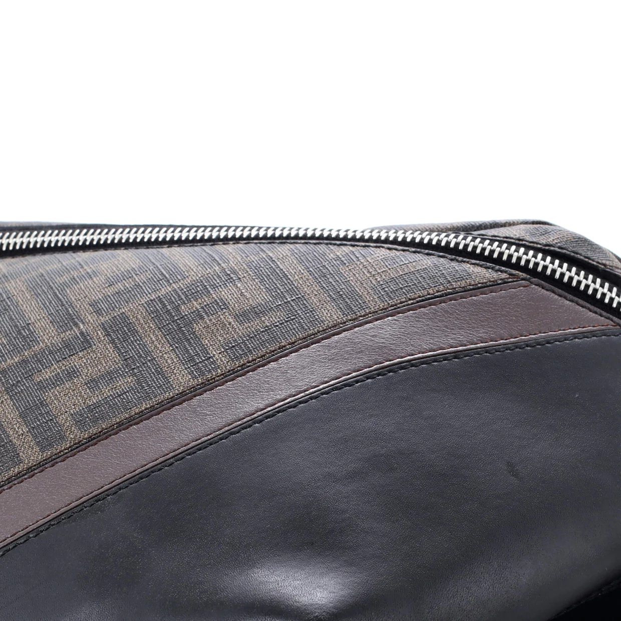 Zip Belt Bag Zucca Coated Canvas and Leather - Deep Luxury