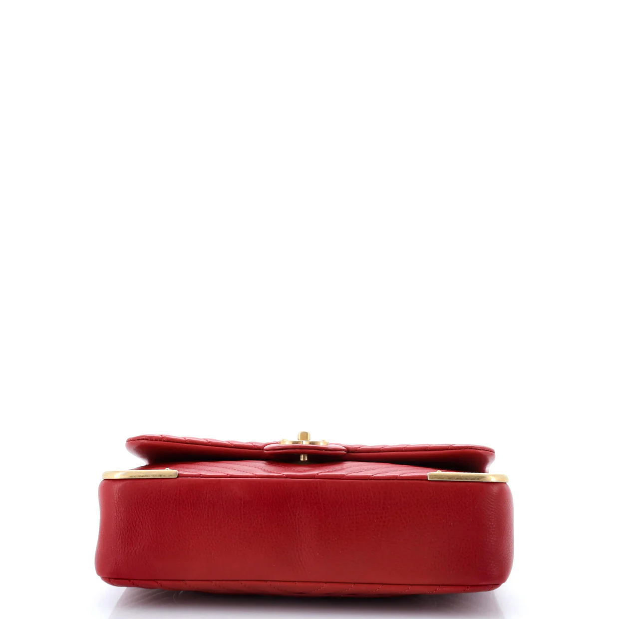 Rock the Corner Flap Bag Chevron Leather Medium - Deep Luxury