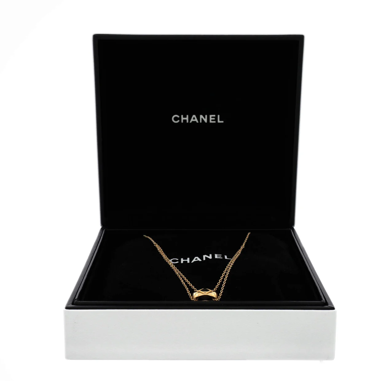 Coco Crush Double Chain Pendant Necklace 18K Yellow Gold - Deep Luxury