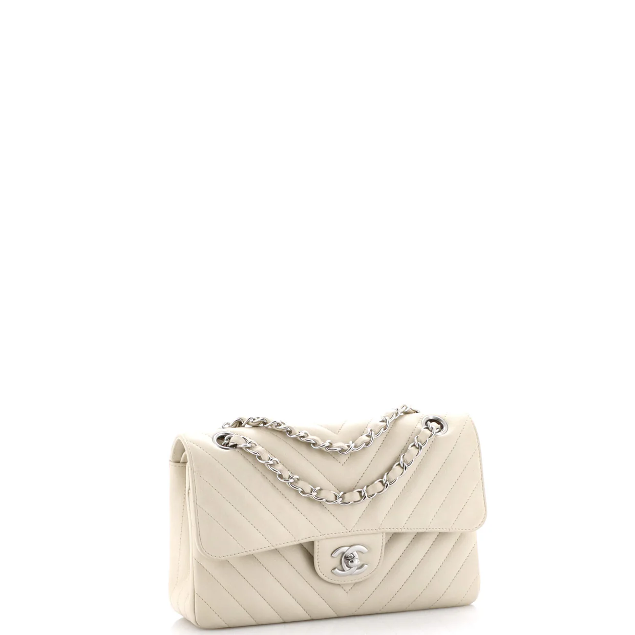 Classic Double Flap Bag Chevron Lambskin Small - Deep Luxury