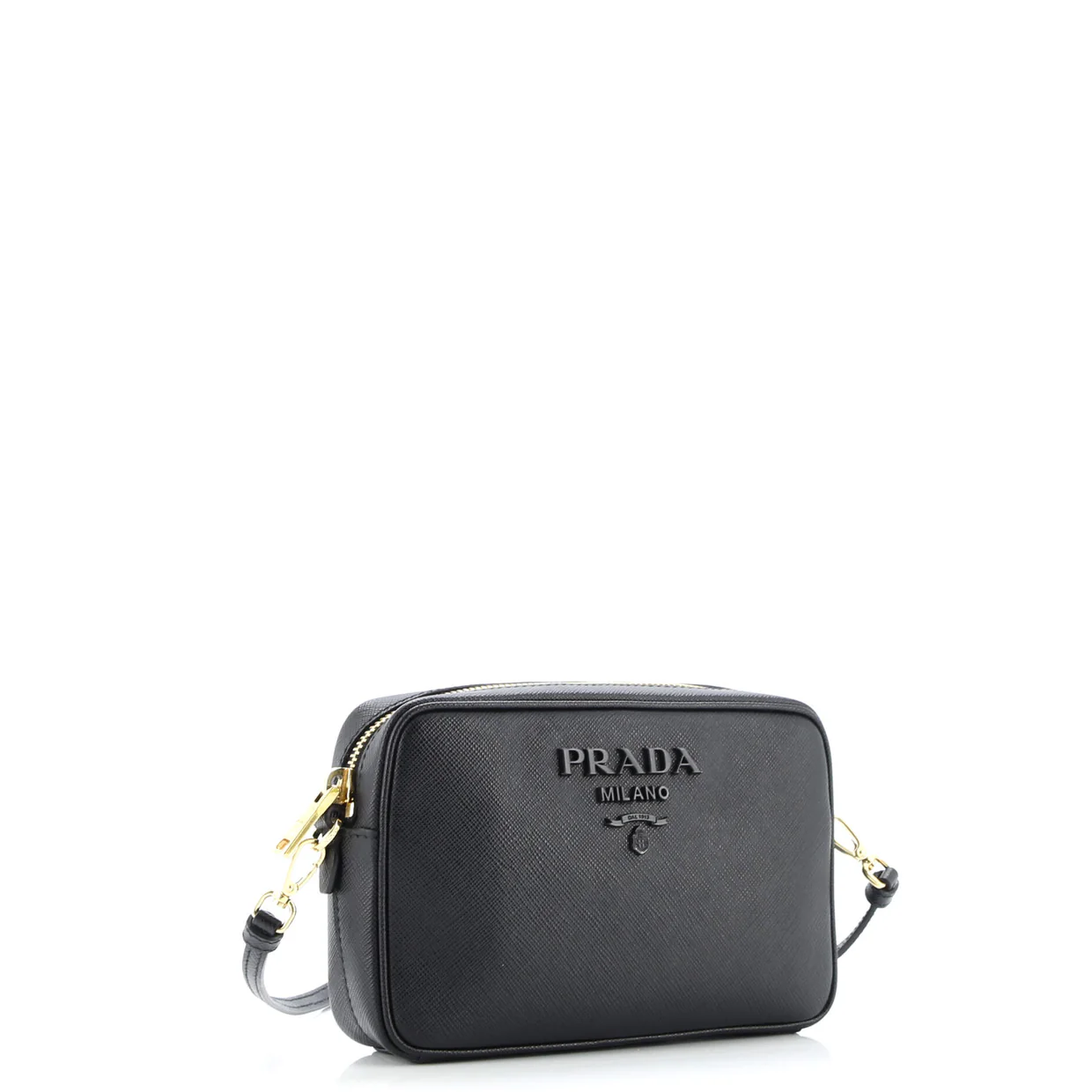 Monochrome Camera Bag Saffiano Leather Small - Deep Luxury