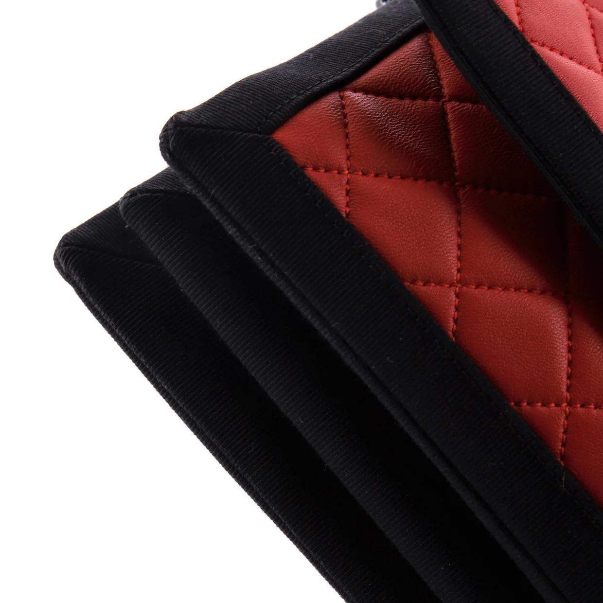 Two Tone Flap Bag Quilted Lambskin with Grosgrain Medium - Deep Luxury