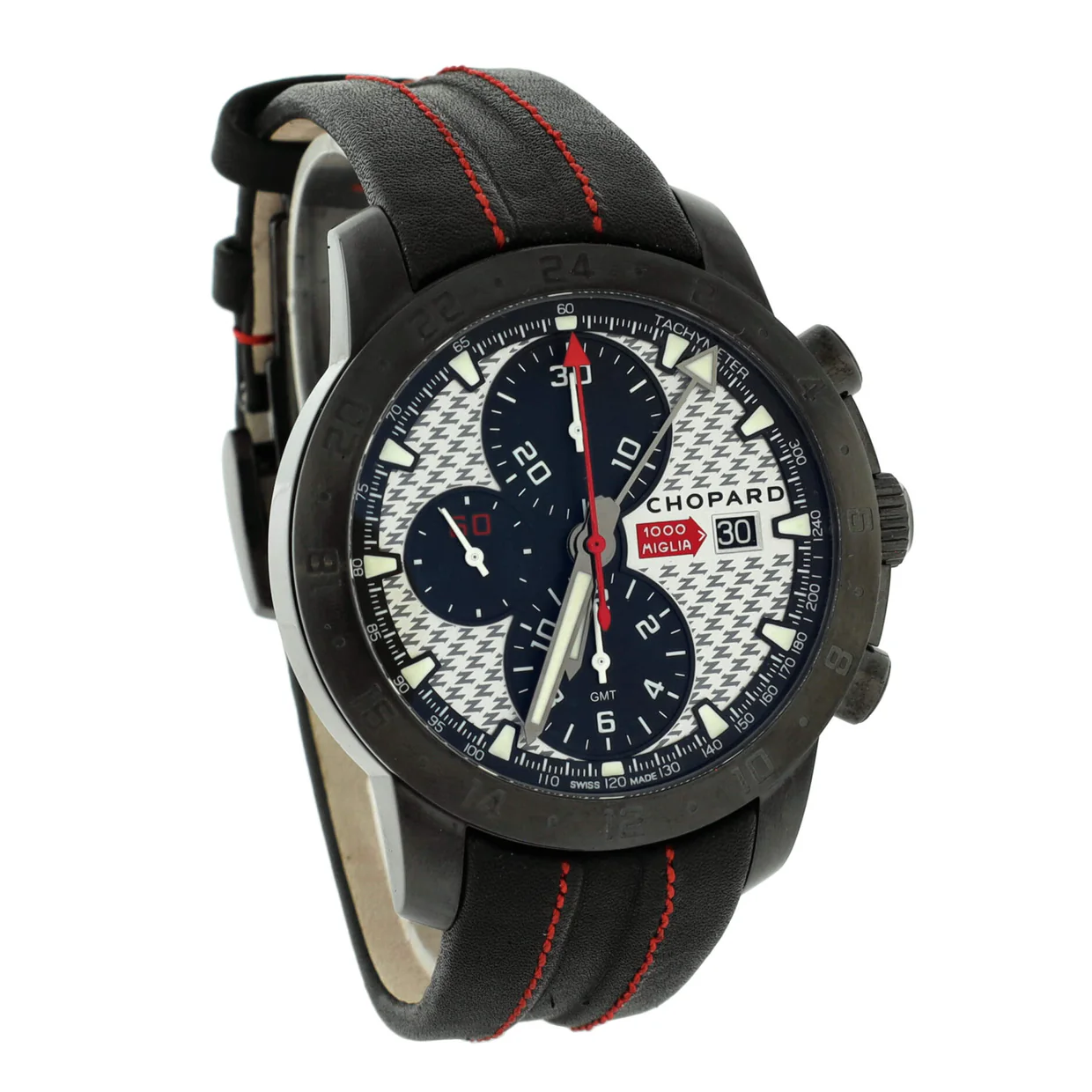 Mille Miglia Zagato Chronograph Automatic Watch PVD Coated Stainless Steel and Leather 42 - Deep Luxury