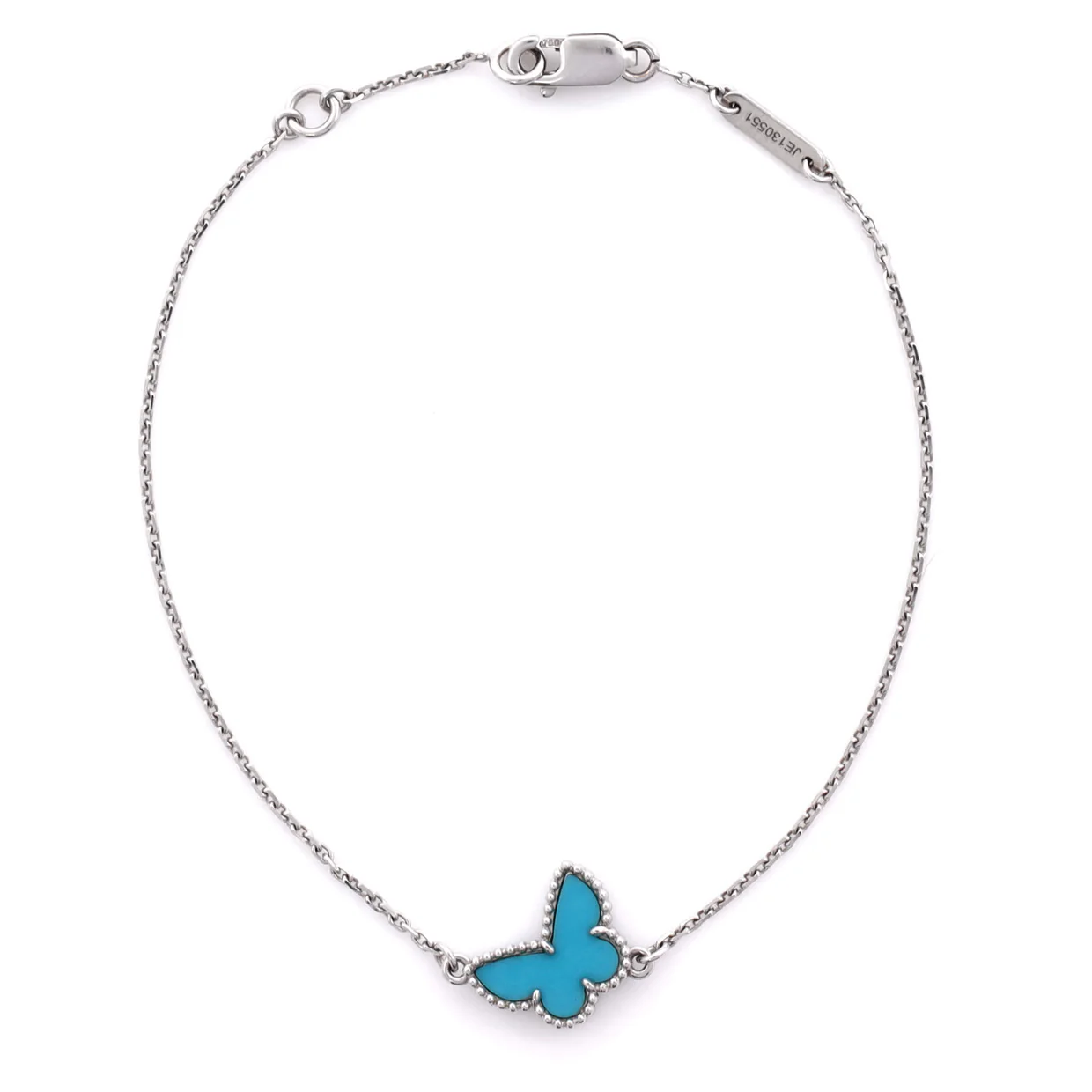 Sweet Alhambra Butterfly Bracelet 18K White Gold and Turquoise - Deep Luxury