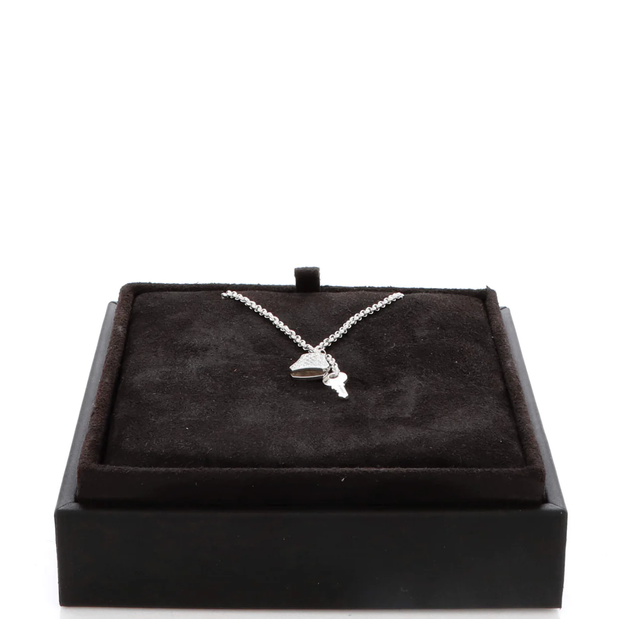 Kelly Clochette Chain Bracelet 18K White Gold with Pave Diamonds Small - Deep Luxury