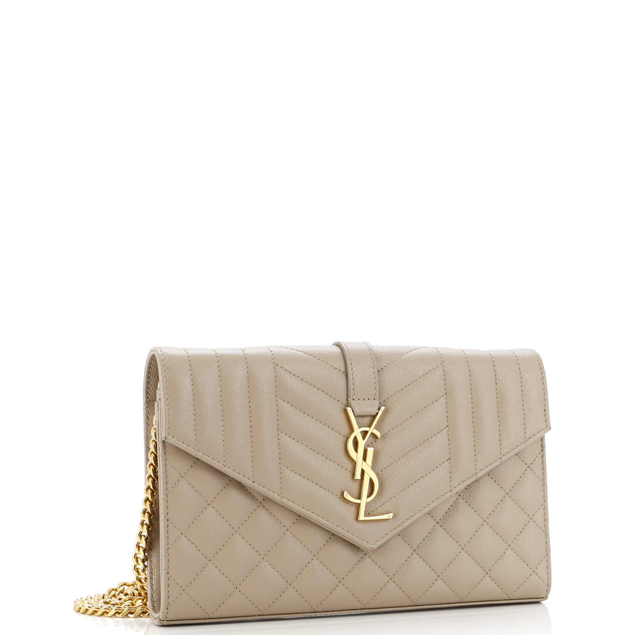 Classic Monogram Chain Wallet Mixed Matelasse Leather Medium - Deep Luxury