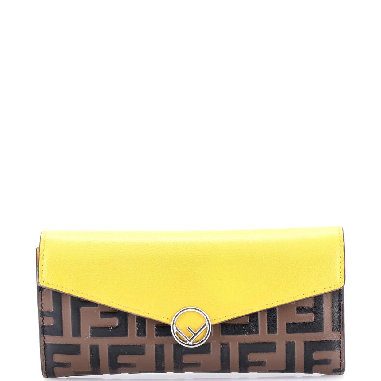 Continental Envelope Wallet Leather with Zucca Embossed Detail - Deep Luxury