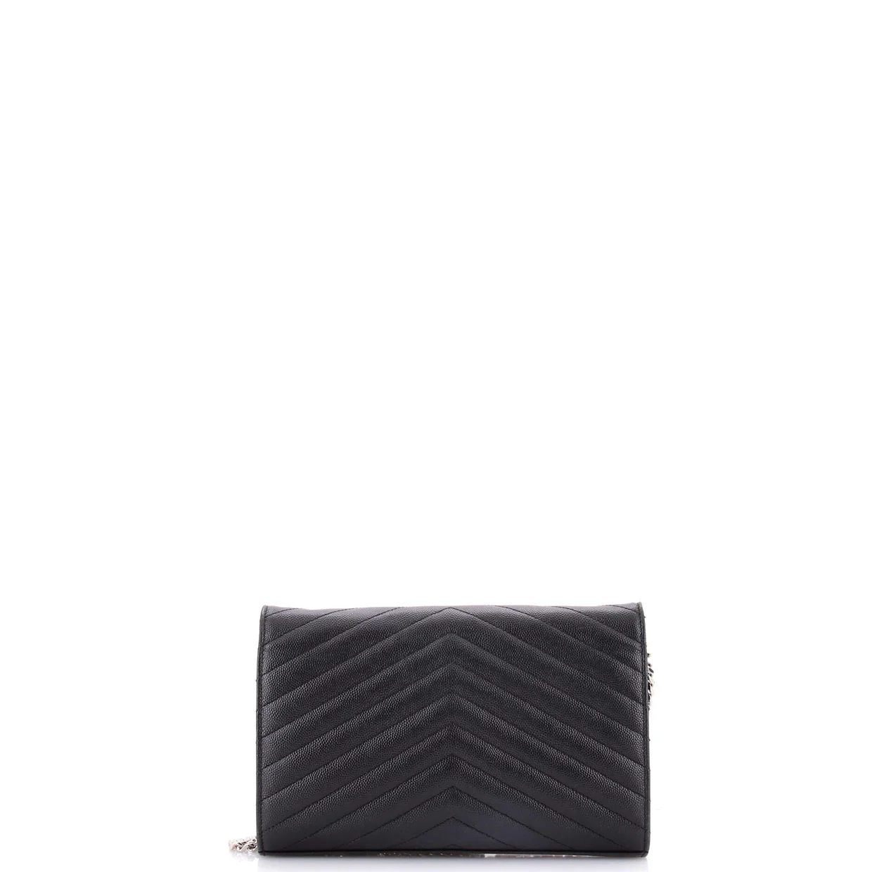 Classic Monogram Wallet on Chain Matelasse Chevron Leather Medium - Deep Luxury