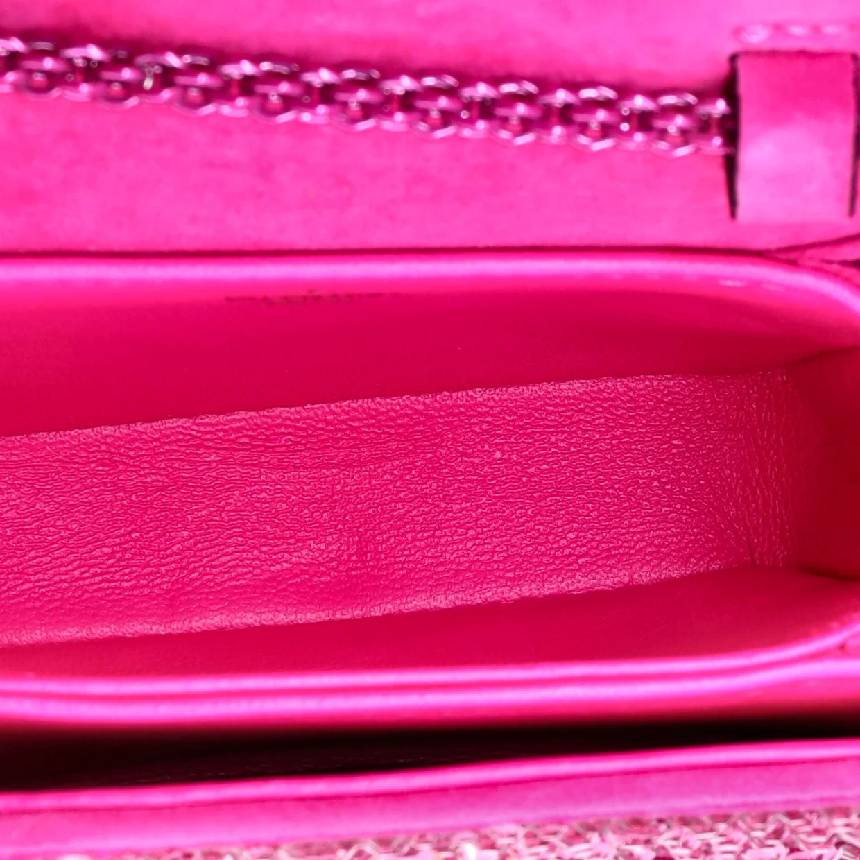 One Stud Chain Flap Bag Beaded Leather Small - Deep Luxury