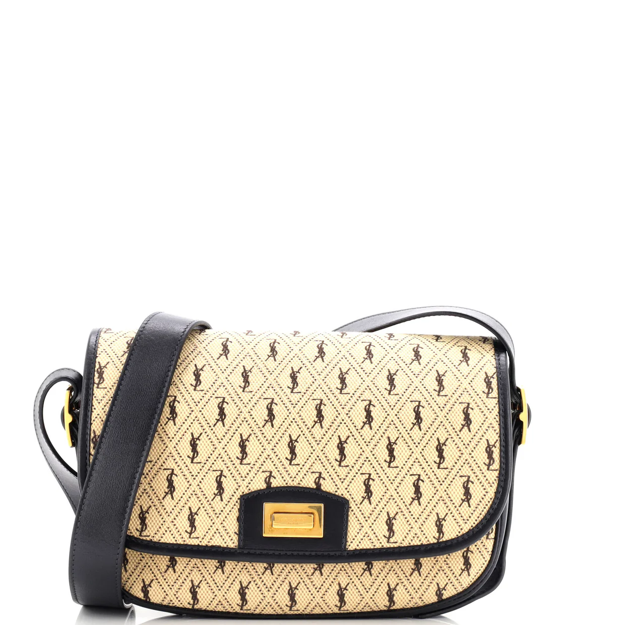 Flap Satchel Monogram All Over Canvas and Leather Medium - Deep Luxury