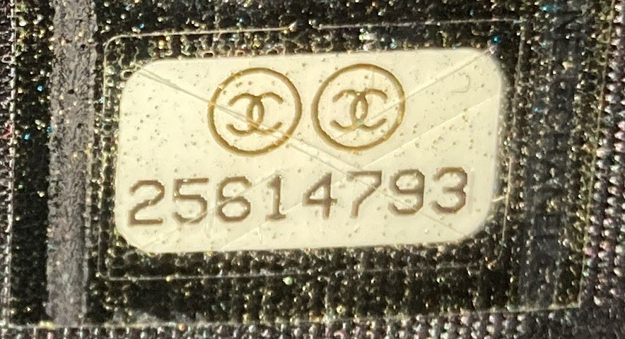 Filigree Double Zip Clutch with Chain Quilted Caviar - Deep Luxury