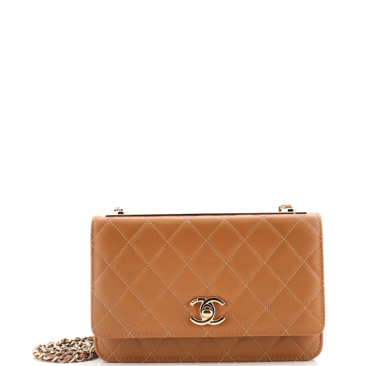 Trendy CC Wallet on Chain NM Quilted Lambskin - Deep Luxury