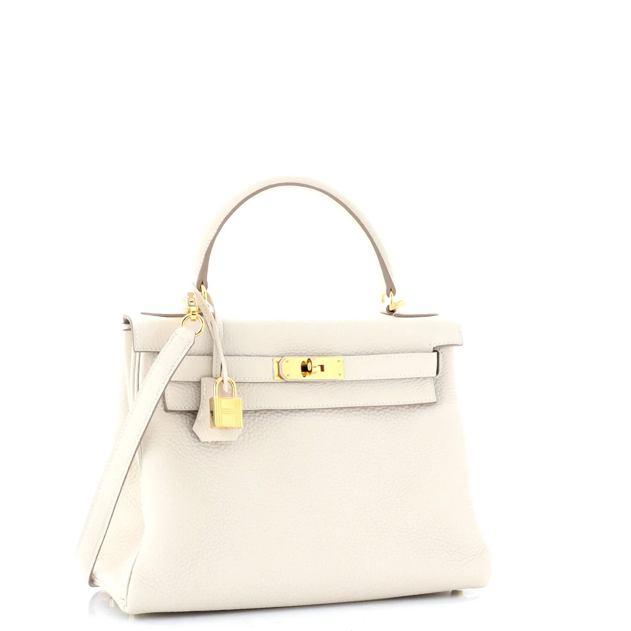 Kelly Handbag Light Clemence with Gold Hardware 28 - Deep Luxury