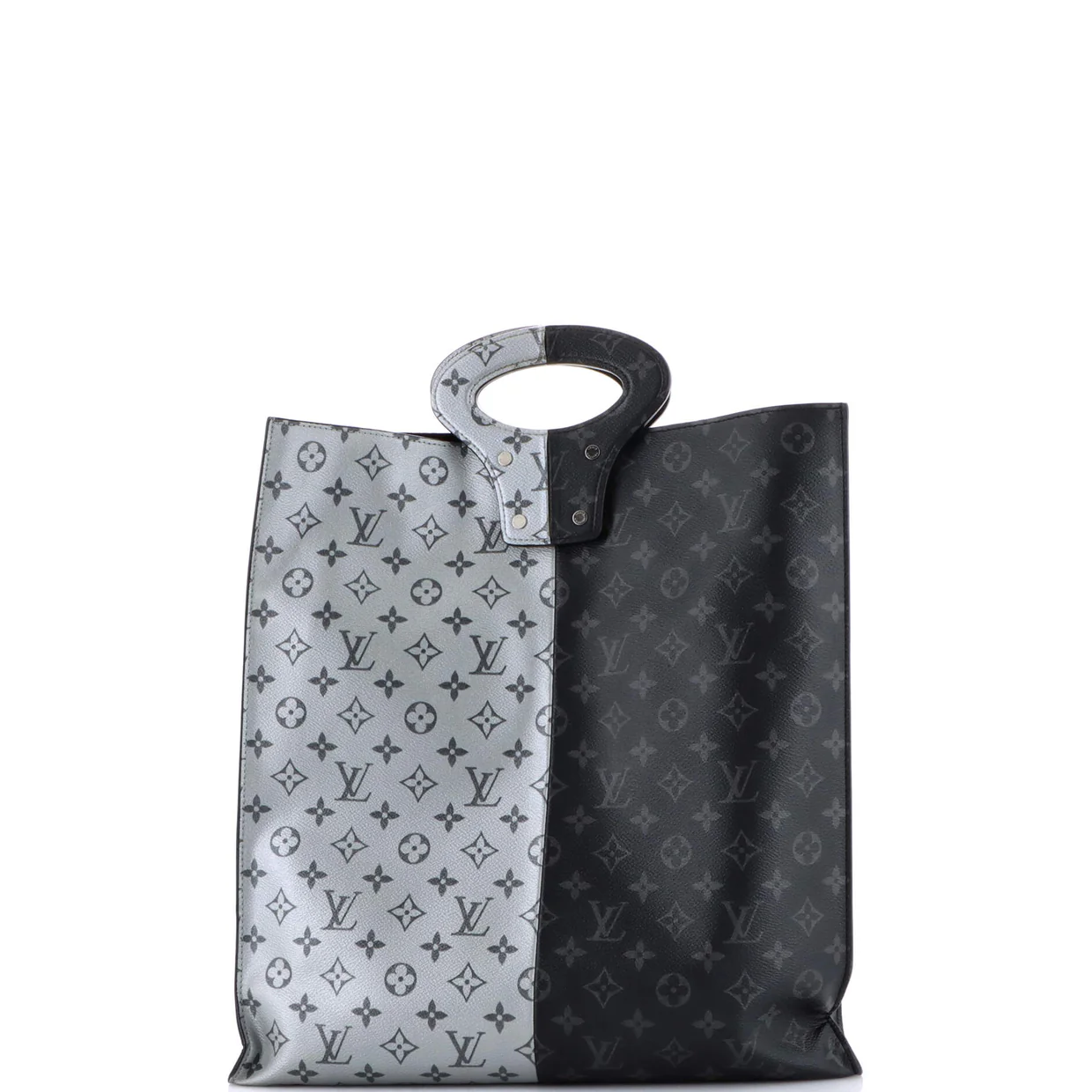 North South Tote Monogram Eclipse Split Canvas - Deep Luxury