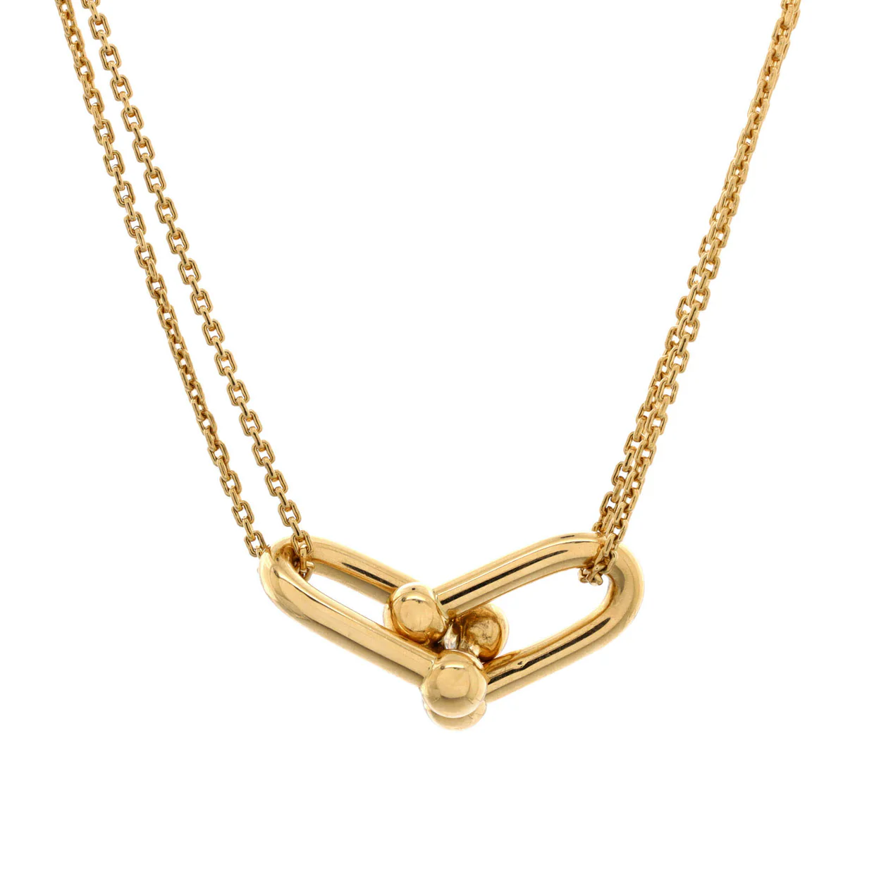HardWear Double Link Pendant Necklace 18K Yellow Gold - Deep Luxury