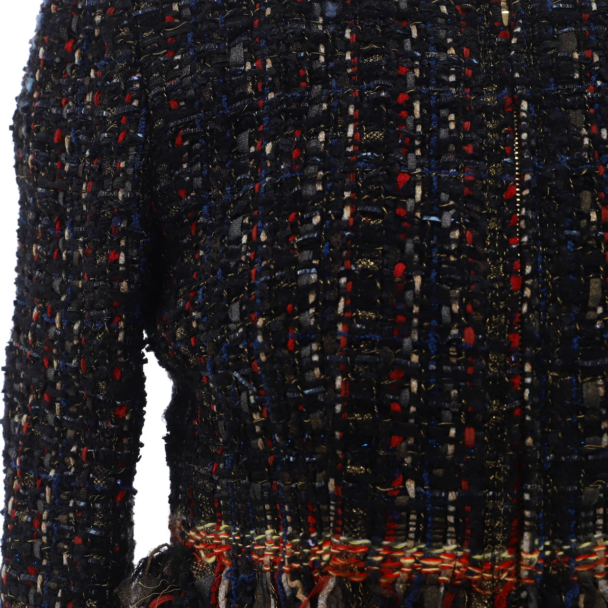 Women's Paris-Cosmopolite Fringe Trim Jacket Tweed - Deep Luxury
