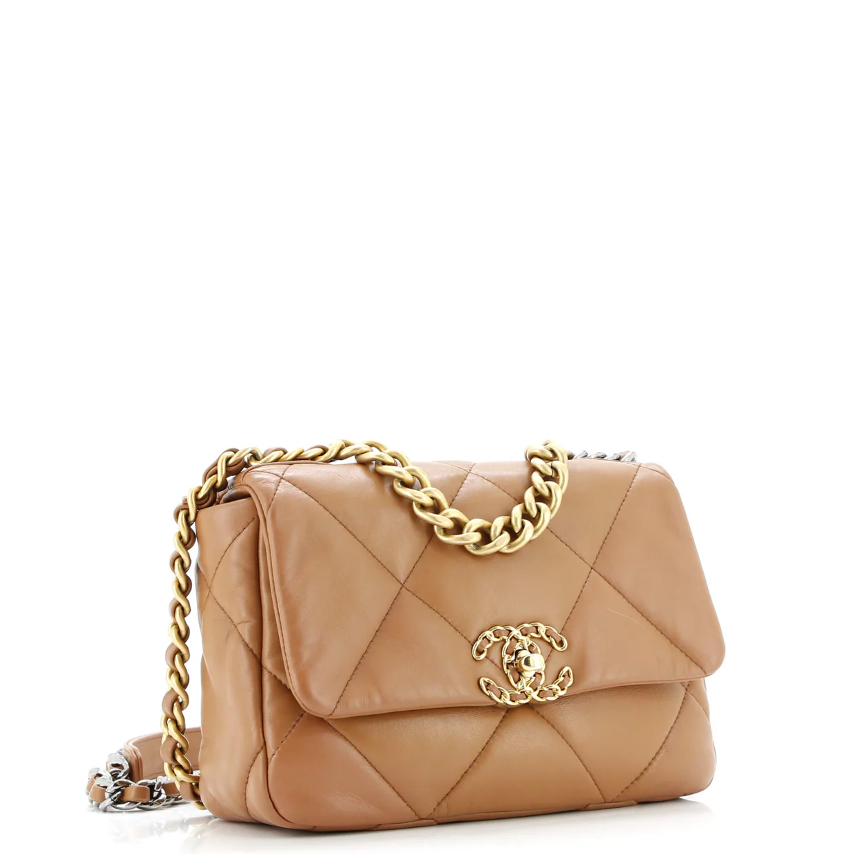 19 Flap Bag Quilted Leather Medium - Deep Luxury