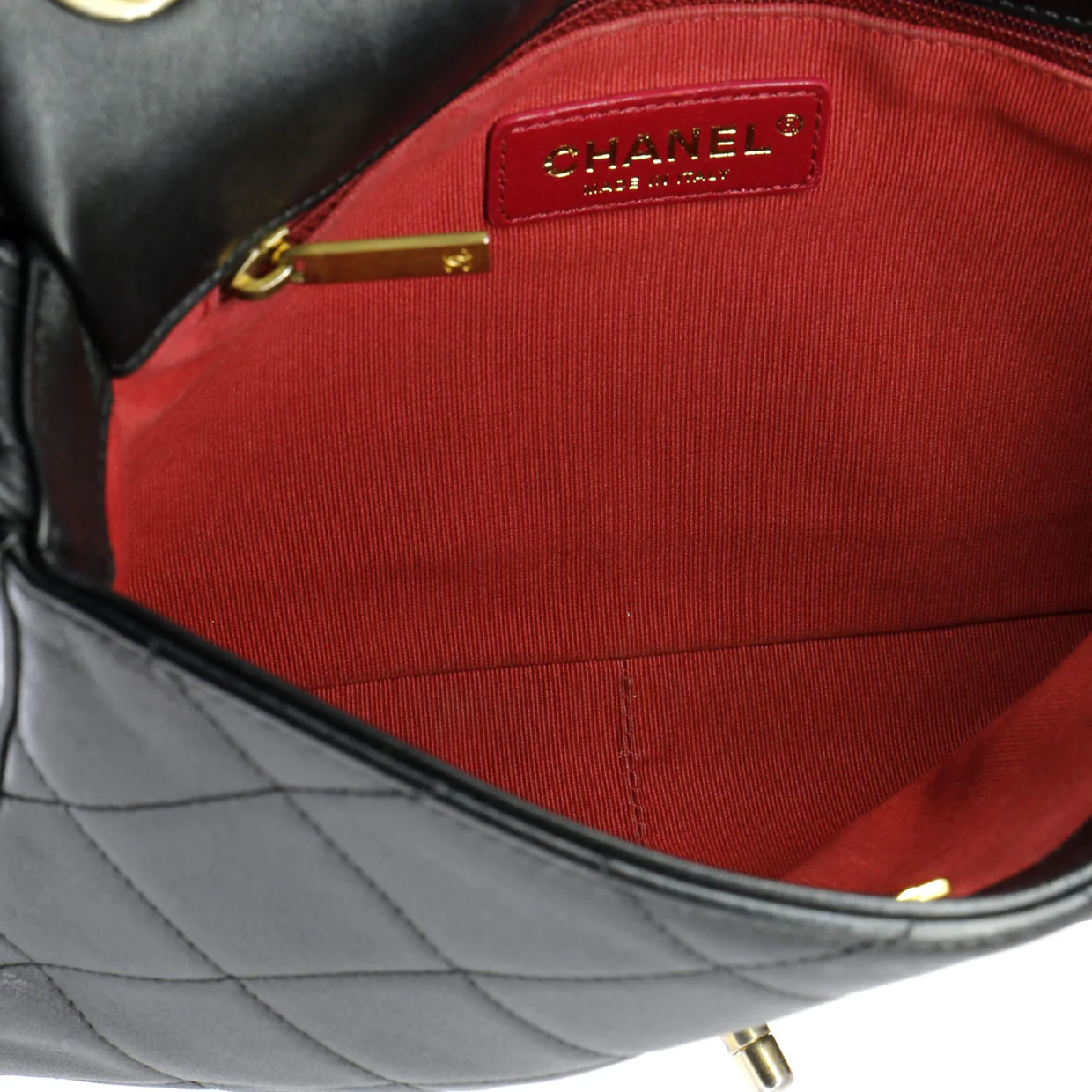 Chain Handle Flap Bag Quilted Calfskin - Deep Luxury